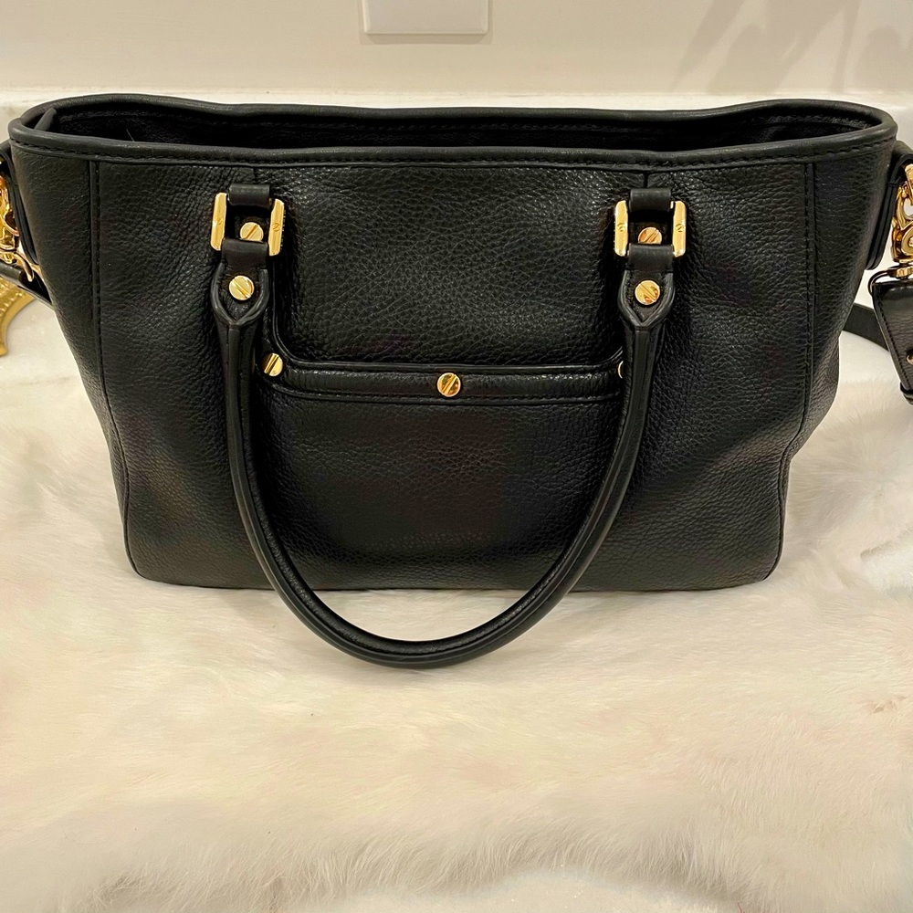 Tory Burch Black & Gold Mini Amanda Satchel - Picture 3 of 7